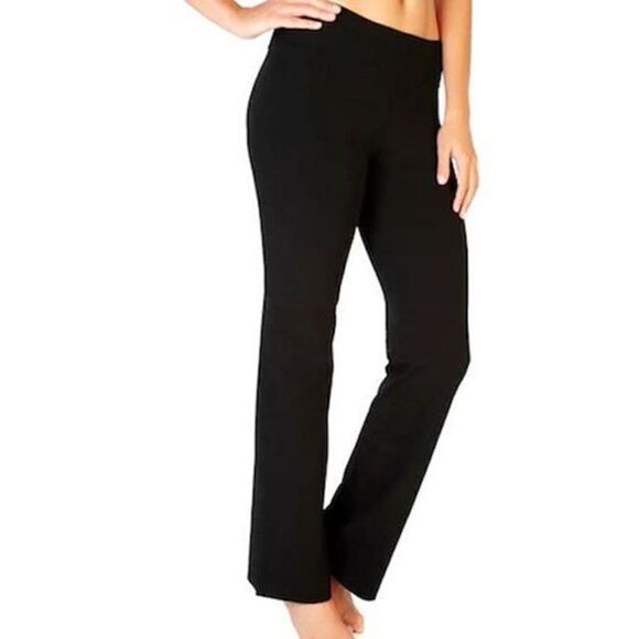 Z-667 skinnytees wide-leg fol-over  yoga pants BLACK sz M nwot - Picture 1 of 1